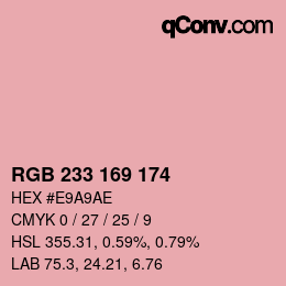 Color code: RGB 233 169 174 | qconv.com