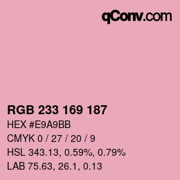 Color code: RGB 233 169 187 | qconv.com
