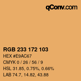 Color code: RGB 233 172 103 | qconv.com