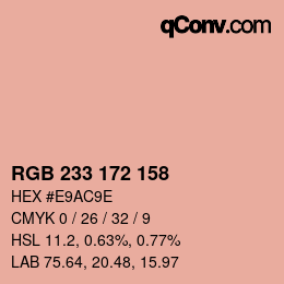 カラーコード: RGB 233 172 158 | qconv.com