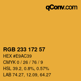 Color code: RGB 233 172 57 | qconv.com