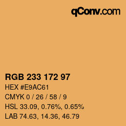 Color code: RGB 233 172 97 | qconv.com