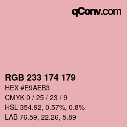 Color code: RGB 233 174 179 | qconv.com