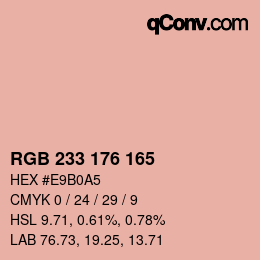 Farbcode: RGB 233 176 165 | qconv.com