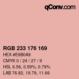Color code: RGB 233 176 169 | qconv.com