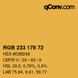 Color code: RGB 233 178 72 | qconv.com