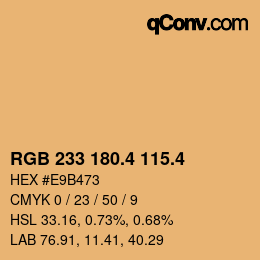 カラーコード: RGB 233 180.4 115.4 | qconv.com