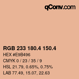 カラーコード: RGB 233 180.4 150.4 | qconv.com