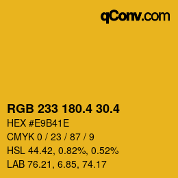 カラーコード: RGB 233 180.4 30.4 | qconv.com