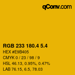 カラーコード: RGB 233 180.4 5.4 | qconv.com
