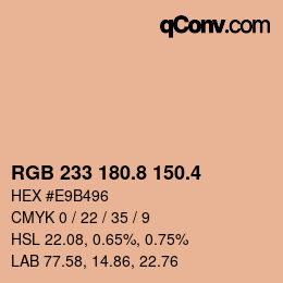 カラーコード: RGB 233 180.8 150.4 | qconv.com