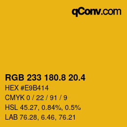 カラーコード: RGB 233 180.8 20.4 | qconv.com