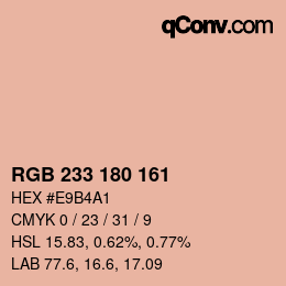 カラーコード: RGB 233 180 161 | qconv.com