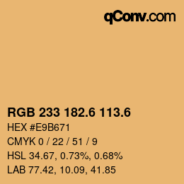 カラーコード: RGB 233 182.6 113.6 | qconv.com