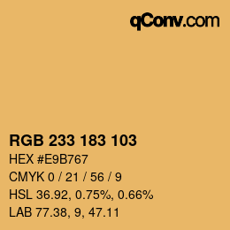 カラーコード: RGB 233 183 103 | qconv.com