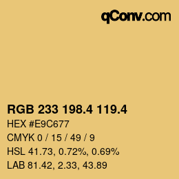 カラーコード: RGB 233 198.4 119.4 | qconv.com