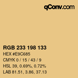 カラーコード: RGB 233 198 133 | qconv.com