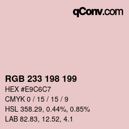 Color code: RGB 233 198 199 | qconv.com