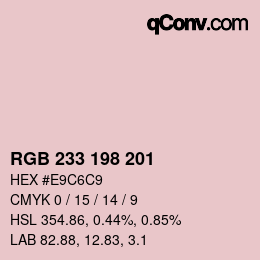 Color code: RGB 233 198 201 | qconv.com