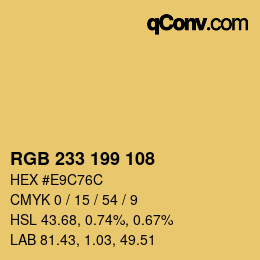 Color code: RGB 233 199 108 | qconv.com