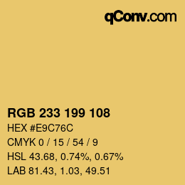 Color code: RGB 233 199 108 | qconv.com