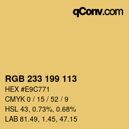Color code: RGB 233 199 113 | qconv.com