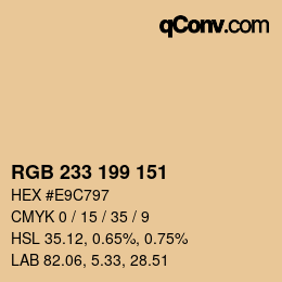カラーコード: RGB 233 199 151 | qconv.com
