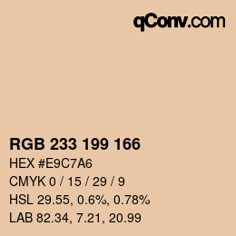 Color code: RGB 233 199 166 | qconv.com