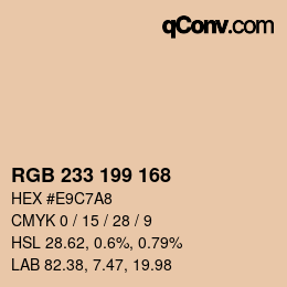 Color code: RGB 233 199 168 | qconv.com