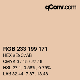 カラーコード: RGB 233 199 171 | qconv.com