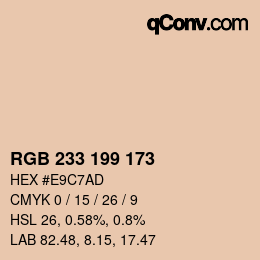 Color code: RGB 233 199 173 | qconv.com