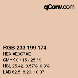 Color code: RGB 233 199 174 | qconv.com