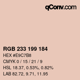 Color code: RGB 233 199 184 | qconv.com