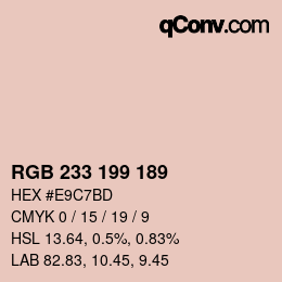 Color code: RGB 233 199 189 | qconv.com