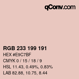 Color code: RGB 233 199 191 | qconv.com