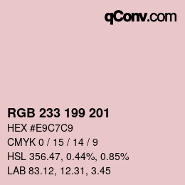Color code: RGB 233 199 201 | qconv.com