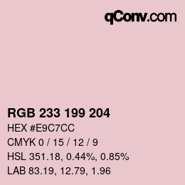 カラーコード: RGB 233 199 204 | qconv.com