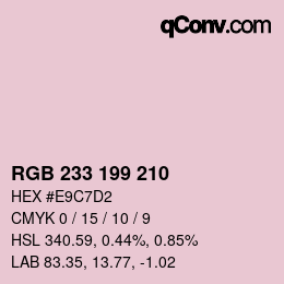 Color code: RGB 233 199 210 | qconv.com