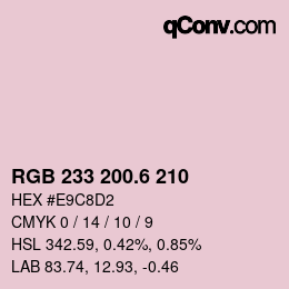 カラーコード: RGB 233 200.6 210 | qconv.com