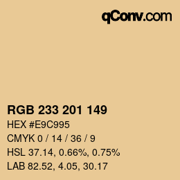 Farbcode: RGB 233 201 149 | qconv.com