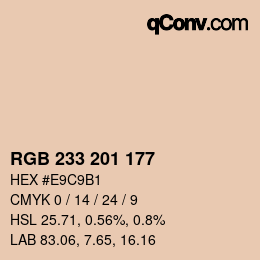 カラーコード: RGB 233 201 177 | qconv.com