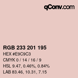 Color code: RGB 233 201 195 | qconv.com