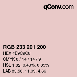 Color code: RGB 233 201 200 | qconv.com