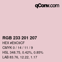 カラーコード: RGB 233 201 207 | qconv.com