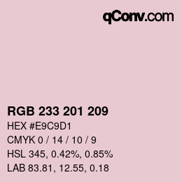 Color code: RGB 233 201 209 | qconv.com