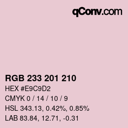 Color code: RGB 233 201 210 | qconv.com