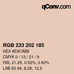 カラーコード: RGB 233 202 185 | qconv.com