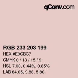 Color code: RGB 233 203 199 | qconv.com