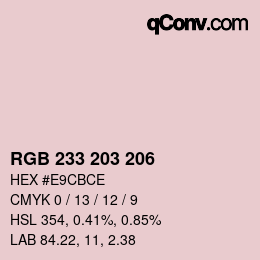 Farbcode: RGB 233 203 206 | qconv.com