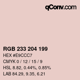 カラーコード: RGB 233 204 199 | qconv.com